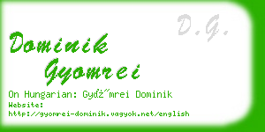 dominik gyomrei business card